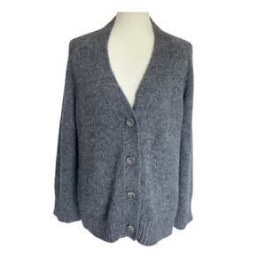 New Velvet by Graham & Spencer Alpaca Oversized Cardigan - Gray - Size XS